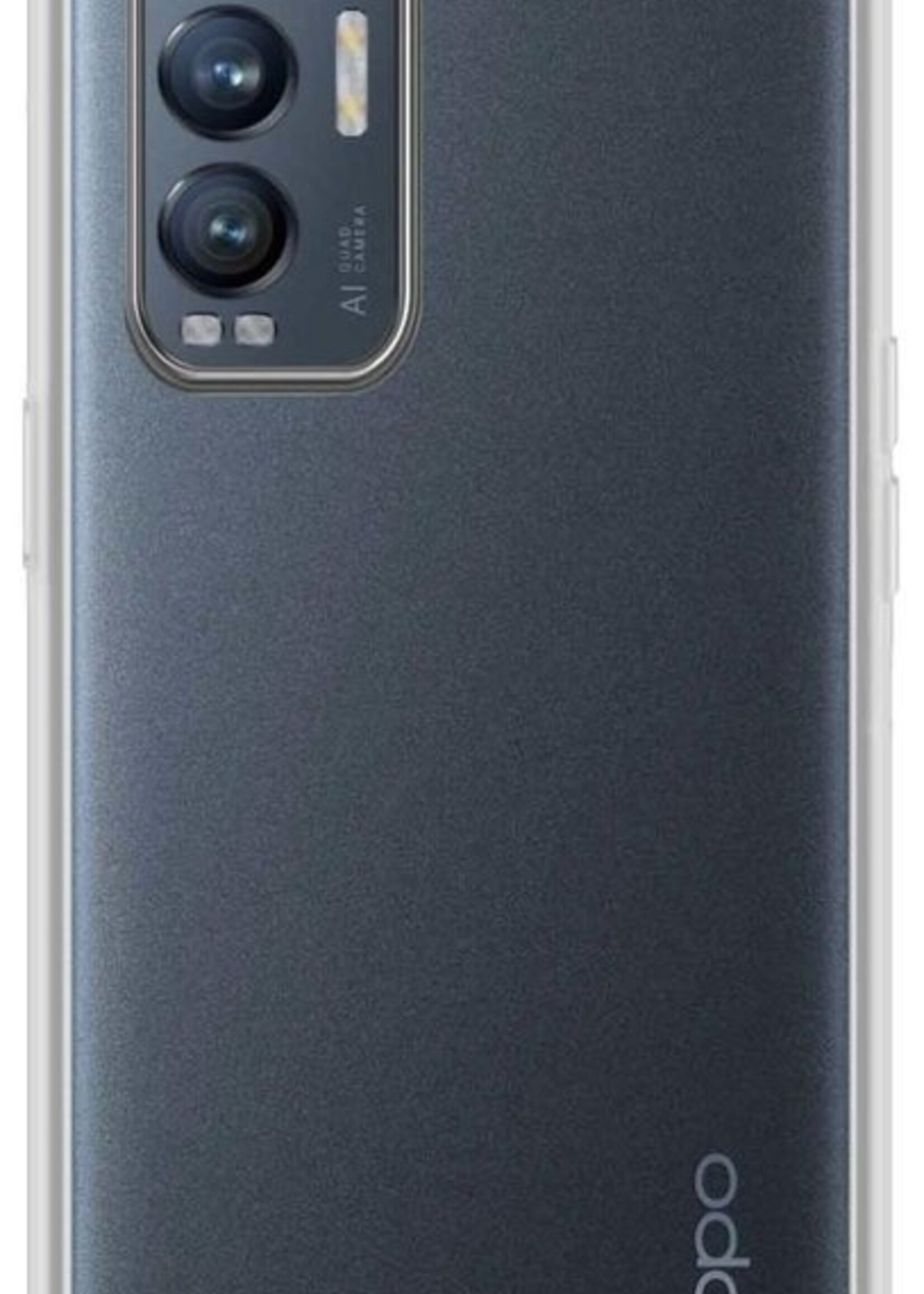 LUQ Hoesje Geschikt voor OPPO Find X3 Neo Hoesje Shockproof Case Siliconen - Hoes Geschikt voor OPPO X3 Neo Hoes Cover Siliconen - Transparant - 2 Stuks