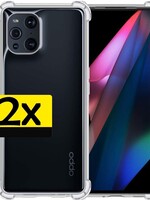 LUQ LUQ Oppo Find X3 Pro hoesje shock proof - 2 PACK