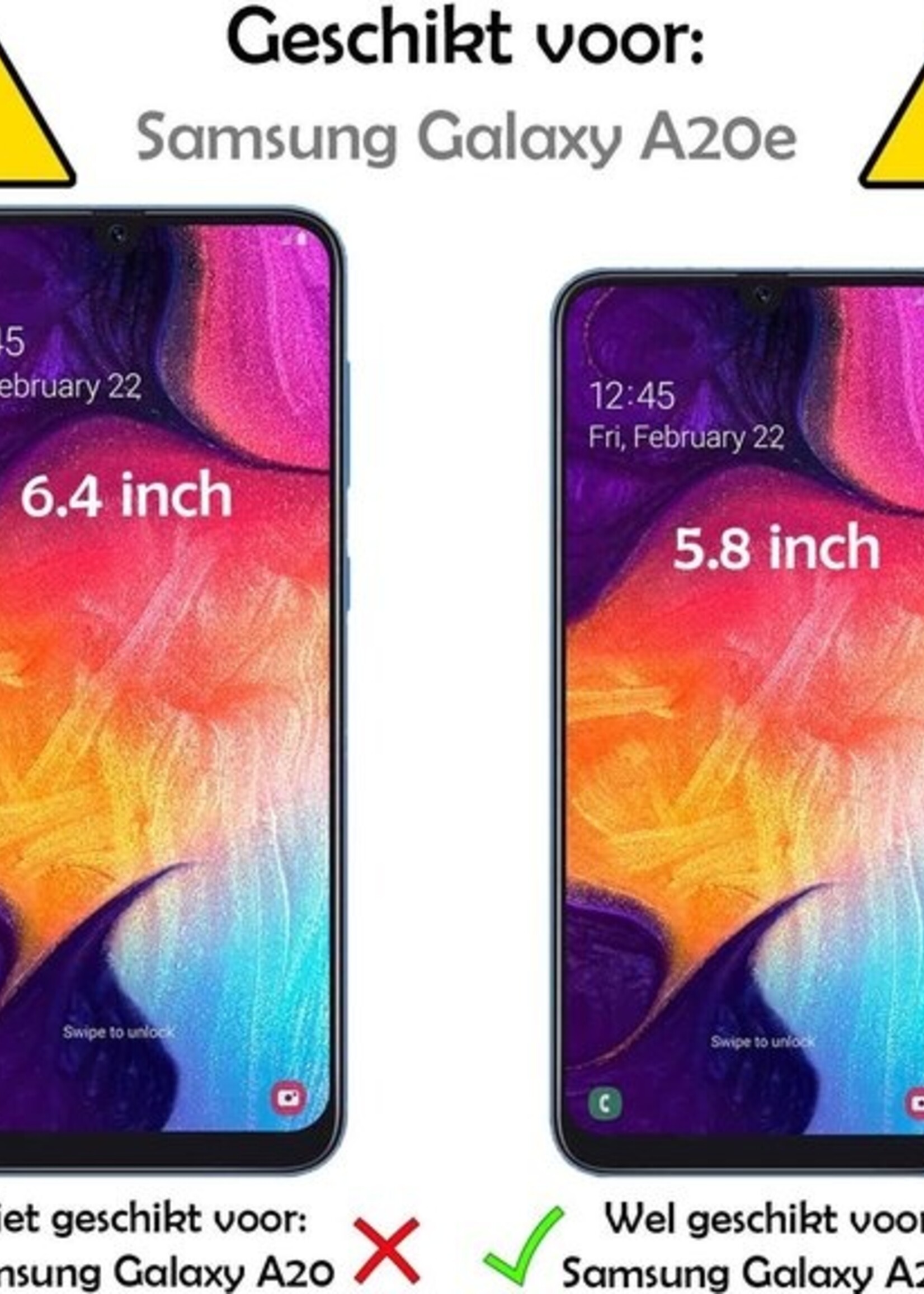 LUQ Screenprotector Geschikt voor Samsung A20e Screenprotector Beschermglas Gehard Glas - Screenprotector Geschikt voor Samsung Galaxy A20e Screenprotector Glas