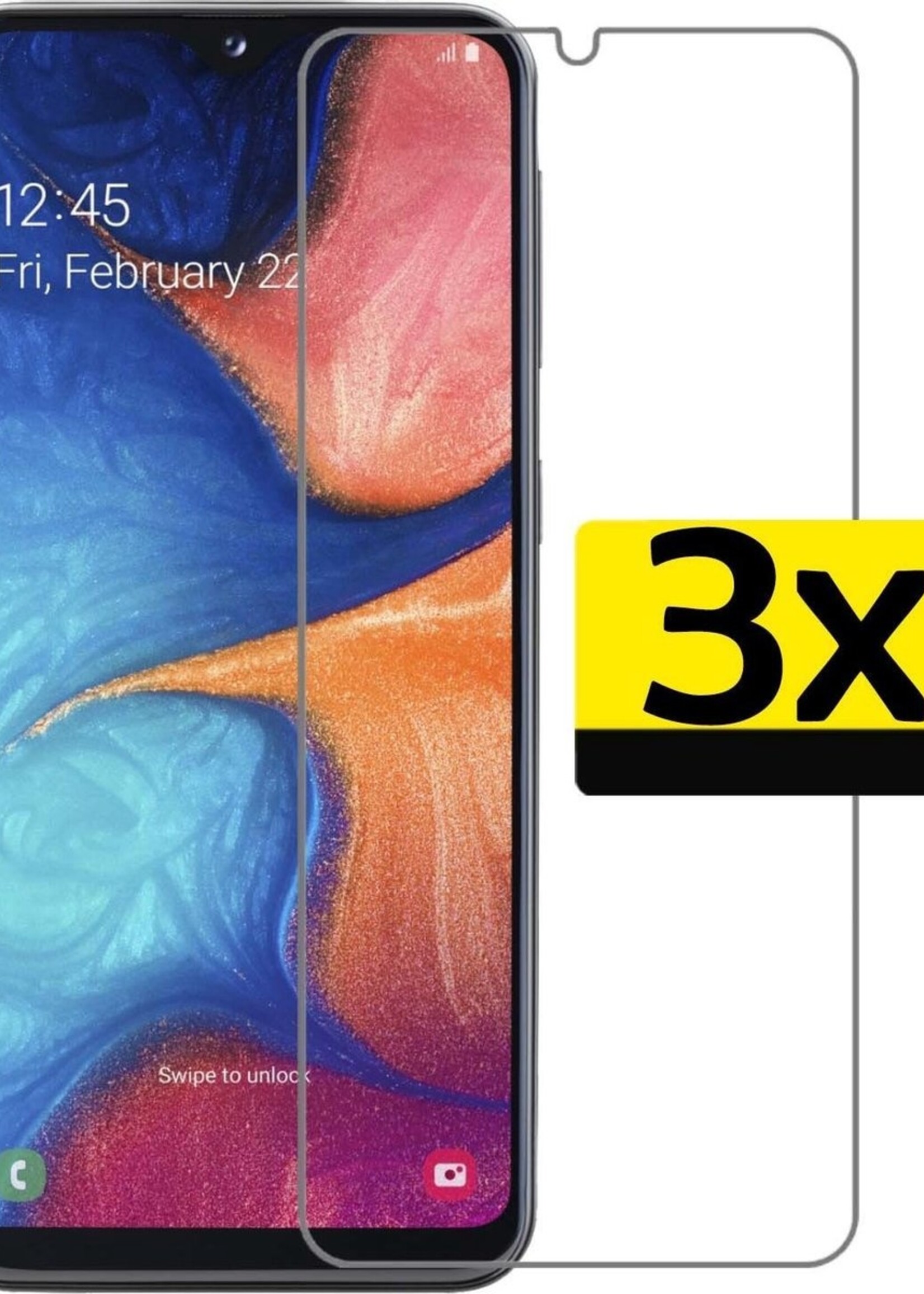 LUQ Screenprotector Geschikt voor Samsung A20e Screenprotector Beschermglas Gehard Glas - Screenprotector Geschikt voor Samsung Galaxy A20e Screenprotector Glas - 3 Stuks