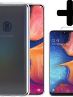 LUQ LUQ Samsung Galaxy A20e hoesje siliconen transparant + screenprotector