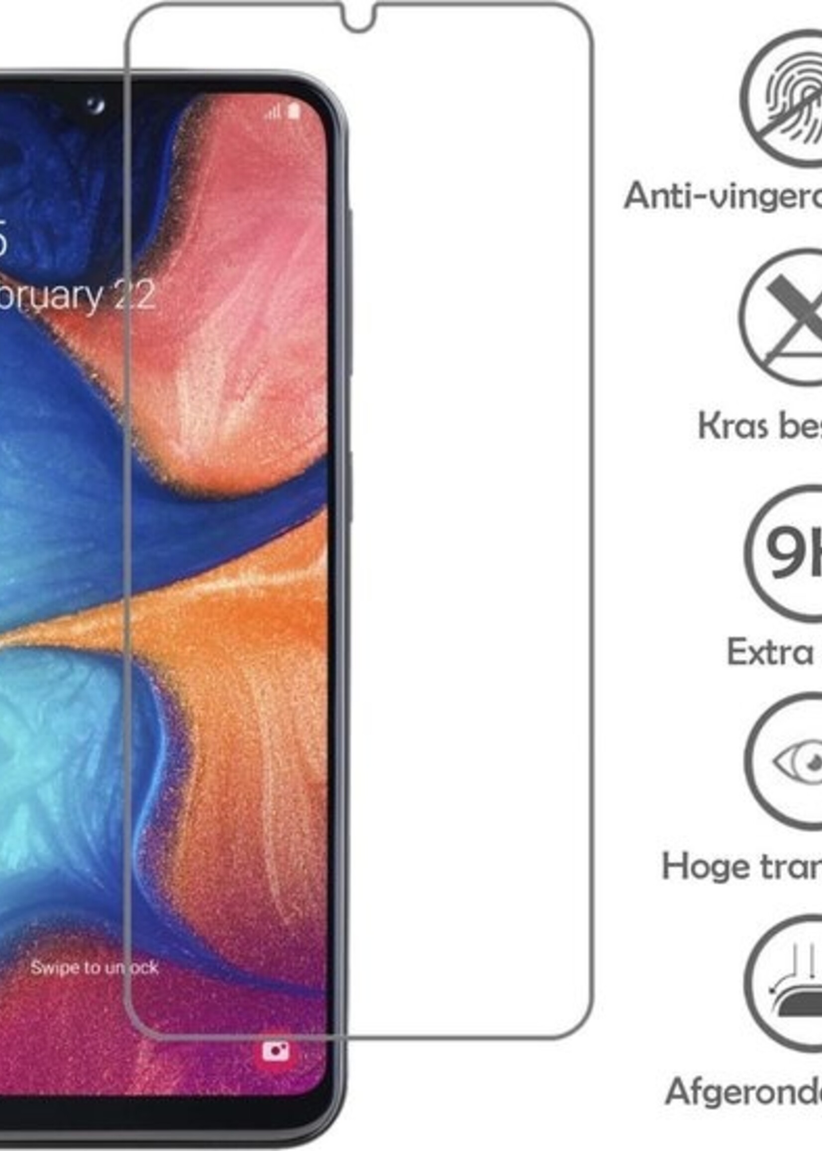 LUQ Hoesje Geschikt voor Samsung A20e Hoesje Siliconen Case Met 2x Screenprotector - Hoes Geschikt voor Samsung Galaxy A20e Hoes Siliconen - Transparant