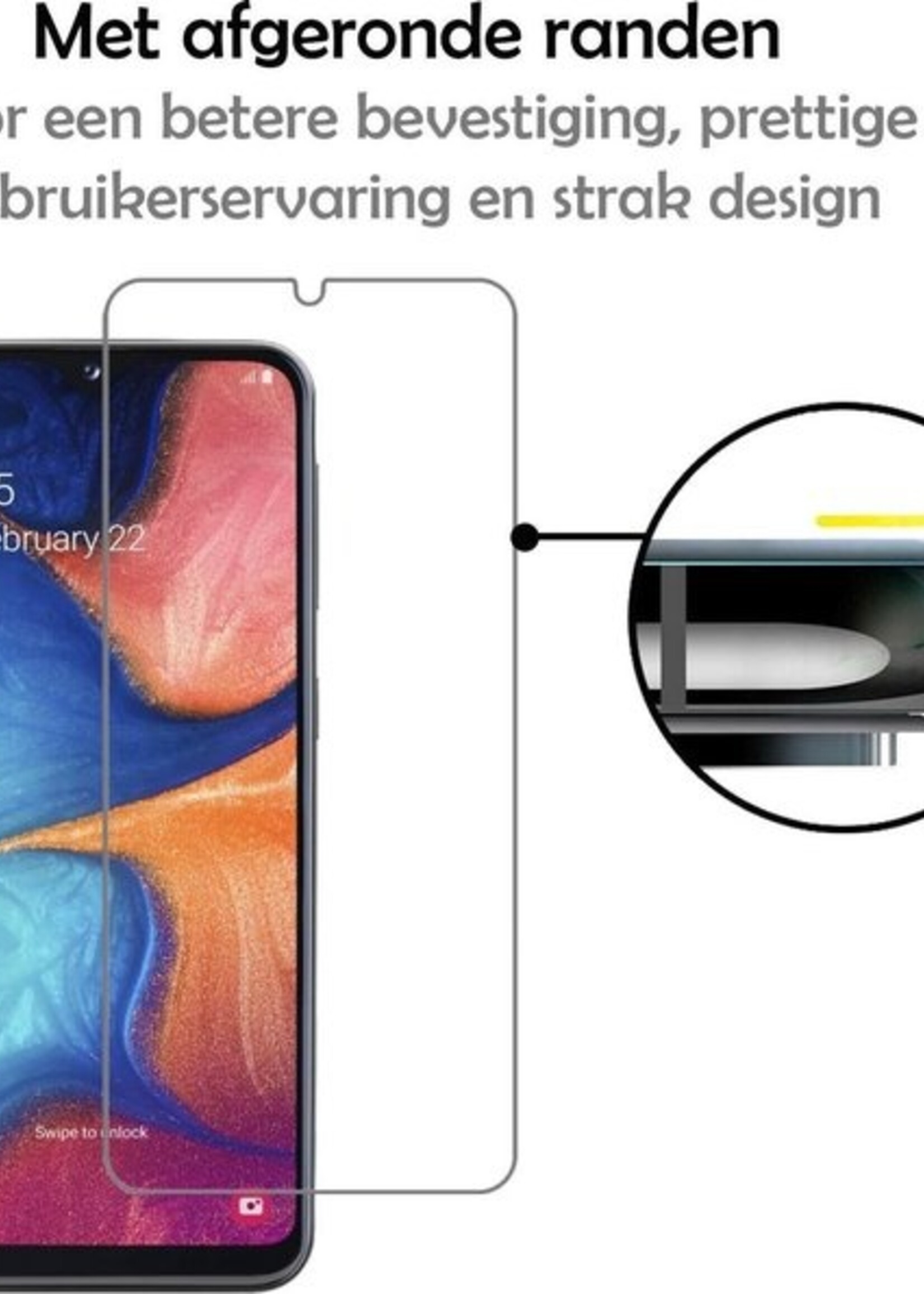 LUQ Hoesje Geschikt voor Samsung A20e Hoesje Siliconen Case Met Screenprotector - Hoes Geschikt voor Samsung Galaxy A20e Hoes Siliconen - Zwart