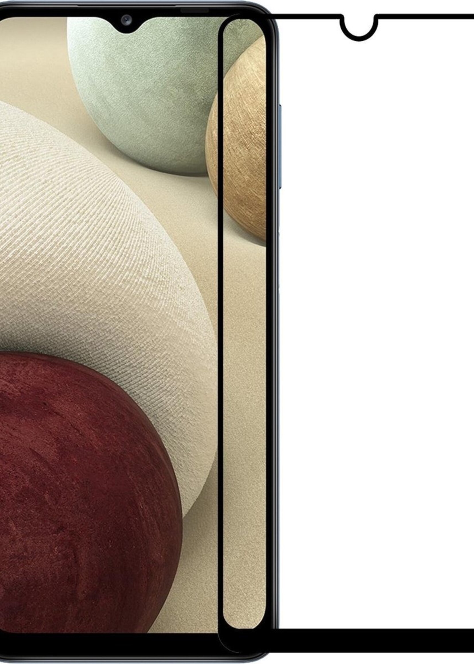 LUQ Screenprotector Geschikt voor Samsung A12 Screenprotector Glas Full Cover - Screenprotector Geschikt voor Samsung Galaxy A12 Screenprotector Full Cover