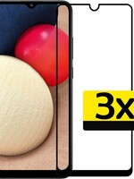 LUQ LUQ 3x Samsung Galaxy A02s Screenprotector Full Screen Cover