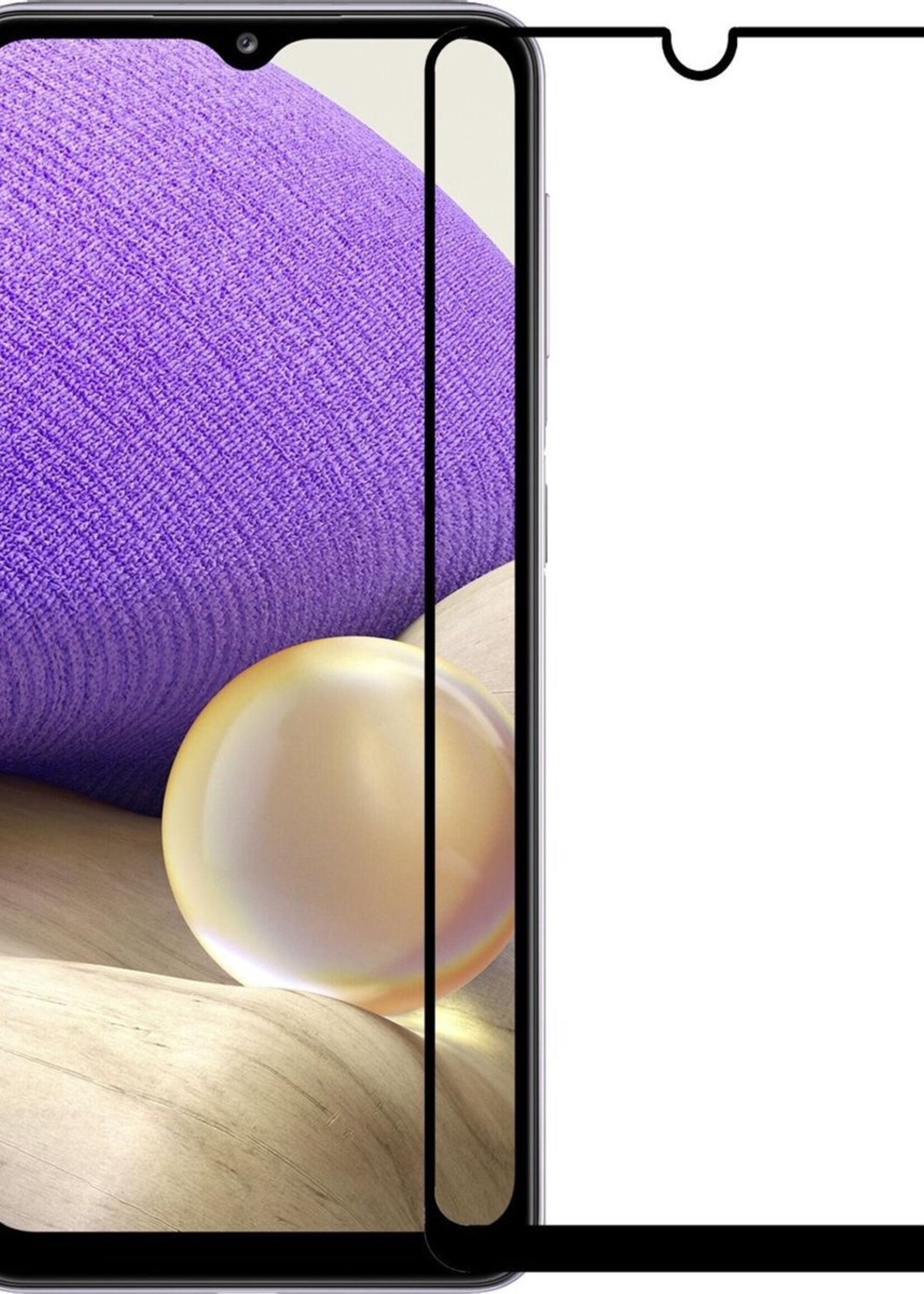 LUQ Screenprotector Geschikt voor Samsung A32 5G Screenprotector Glas Full Cover - Screenprotector Geschikt voor Samsung Galaxy A32 5G Screenprotector Full Cover