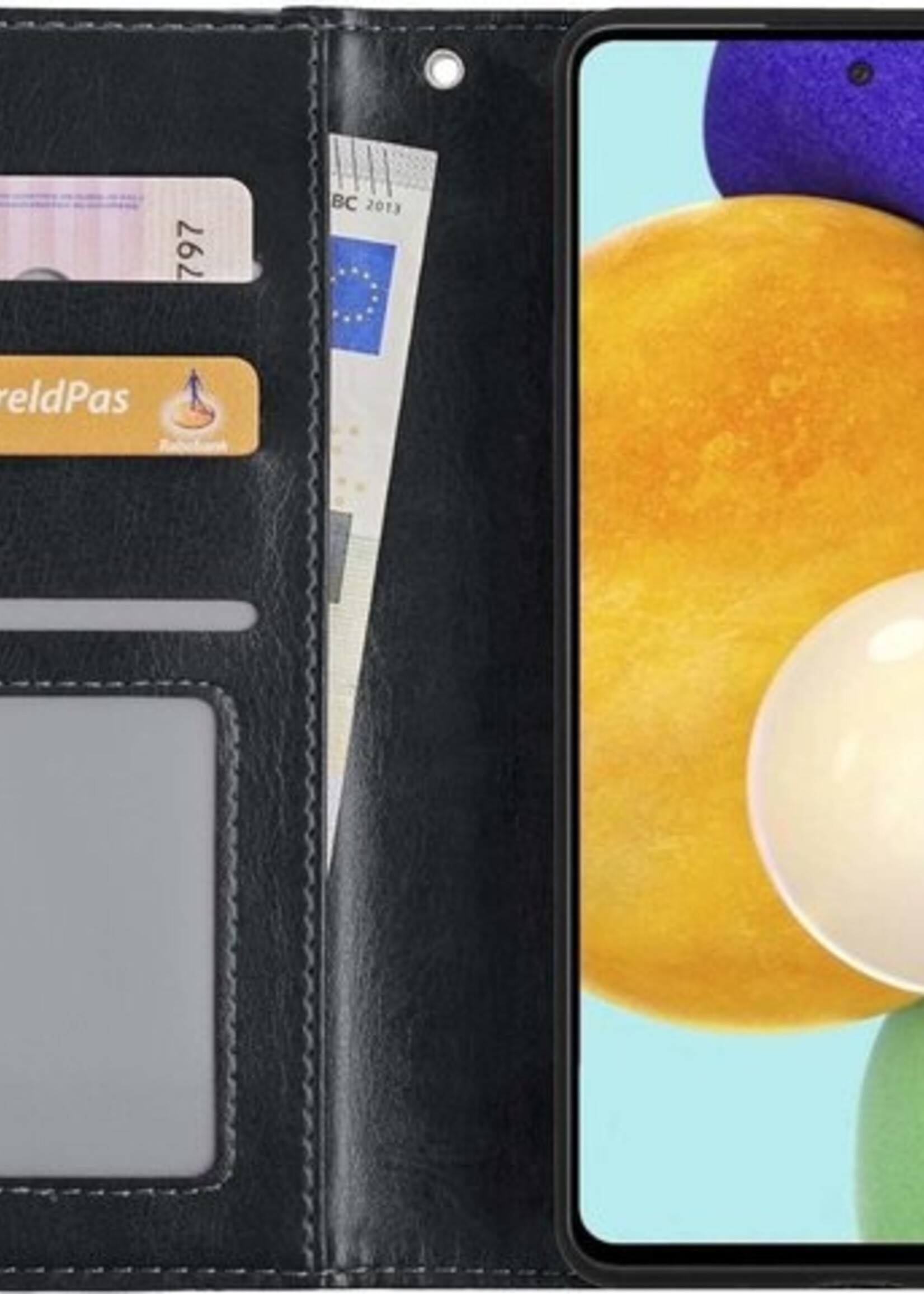 LUQ Hoesje Geschikt voor Samsung A52 5G Hoesje Book Case Hoes Wallet Cover - Hoes Geschikt voor Samsung Galaxy A52 5G Hoesje Bookcase Hoes - Zwart