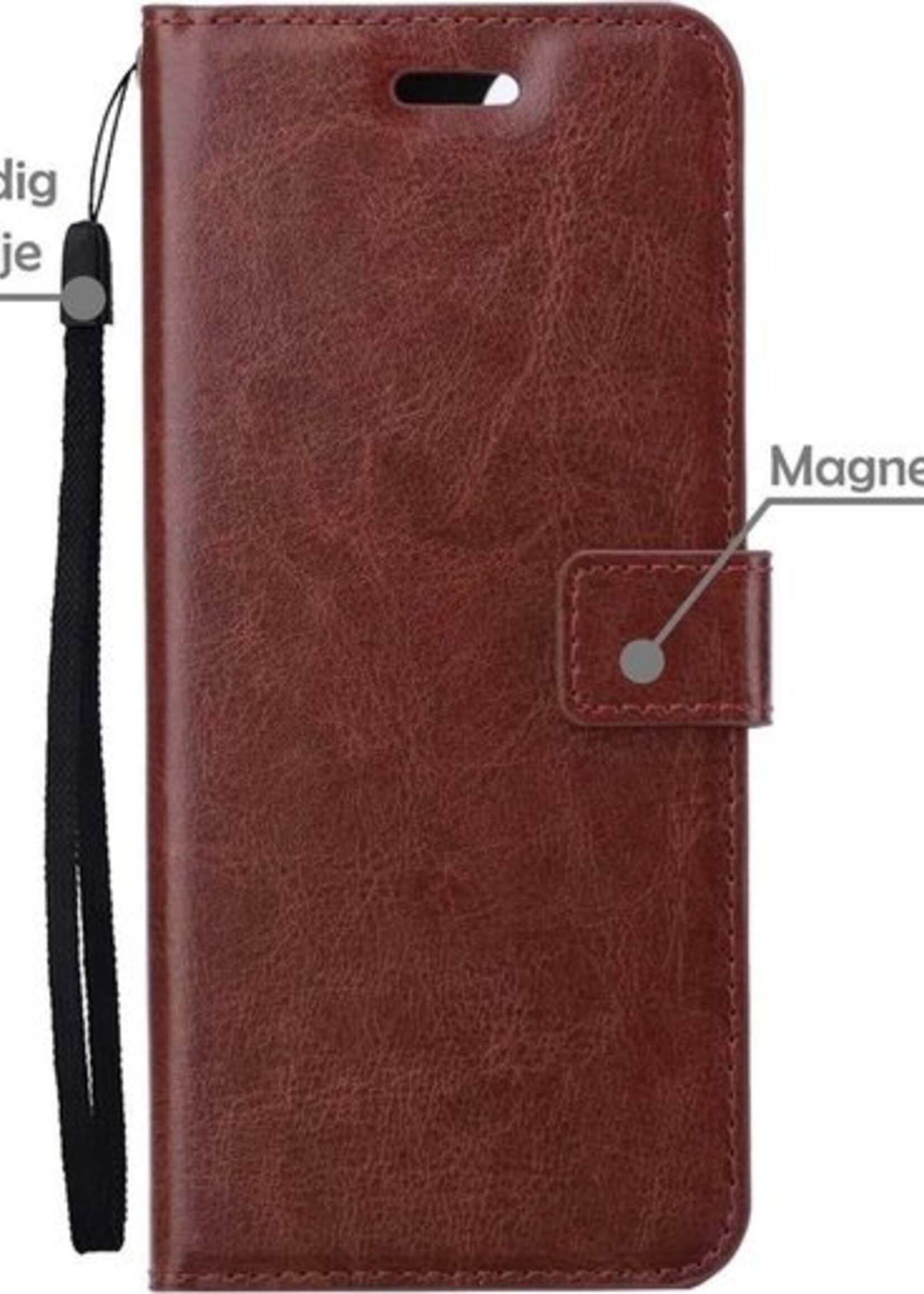 LUQ Hoesje Geschikt voor Samsung A52 5G Hoesje Book Case Hoes Wallet Cover - Hoes Geschikt voor Samsung Galaxy A52 5G Hoesje Bookcase Hoes - Bruin