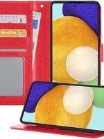 LUQ LUQ Samsung Galaxy A52 Hoesje Bookcase - Rood