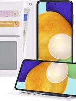LUQ LUQ Samsung Galaxy A52 Hoesje Bookcase - Wit