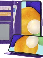 LUQ LUQ Samsung Galaxy A52 Hoesje Bookcase - Paars