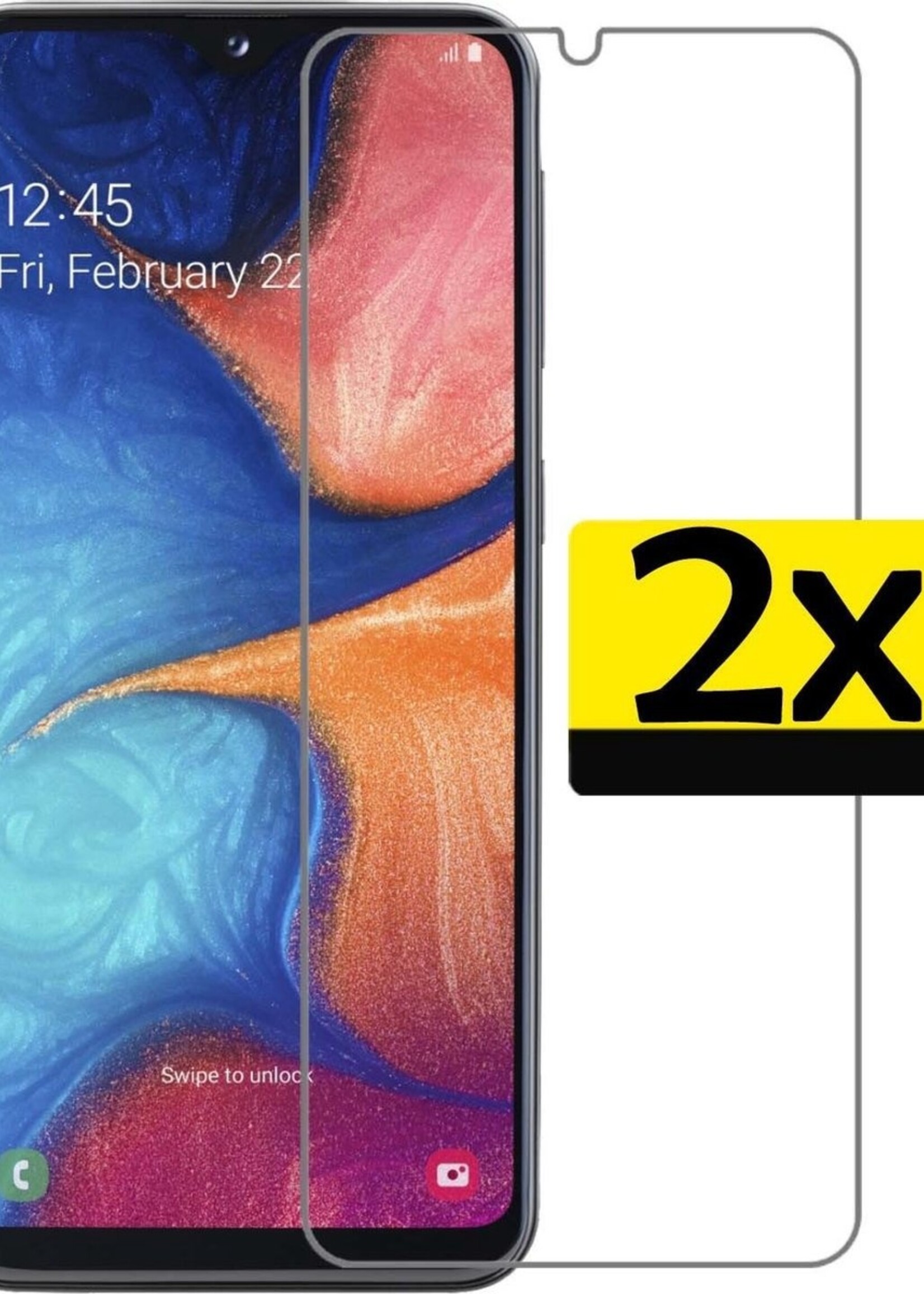 LUQ Screenprotector Geschikt voor Samsung A20e Screenprotector Beschermglas Gehard Glas - Screenprotector Geschikt voor Samsung Galaxy A20e Screenprotector Glas - 2 Stuks
