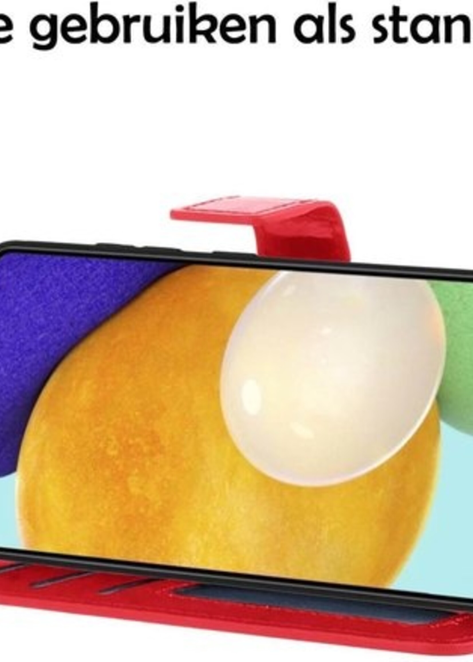 LUQ Hoesje Geschikt voor Samsung A52 5G Hoesje Book Case Hoes Wallet Cover Met Screenprotector - Hoes Geschikt voor Samsung Galaxy A52 5G Hoesje Bookcase Hoes - Rood
