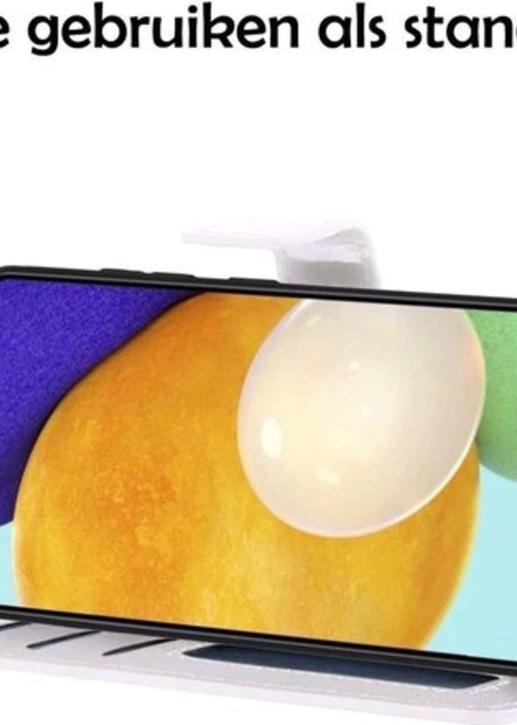 LUQ Hoesje Geschikt voor Samsung A52 5G Hoesje Book Case Hoes Wallet Cover Met Screenprotector - Hoes Geschikt voor Samsung Galaxy A52 5G Hoesje Bookcase Hoes - Wit