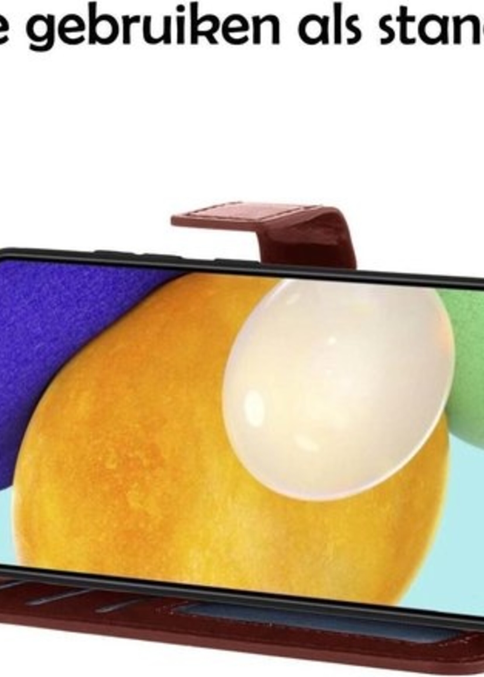 LUQ Hoesje Geschikt voor Samsung A52 5G Hoesje Book Case Hoes Wallet Cover Met 2x Screenprotector - Hoes Geschikt voor Samsung Galaxy A52 5G Hoesje Bookcase Hoes - Bruin
