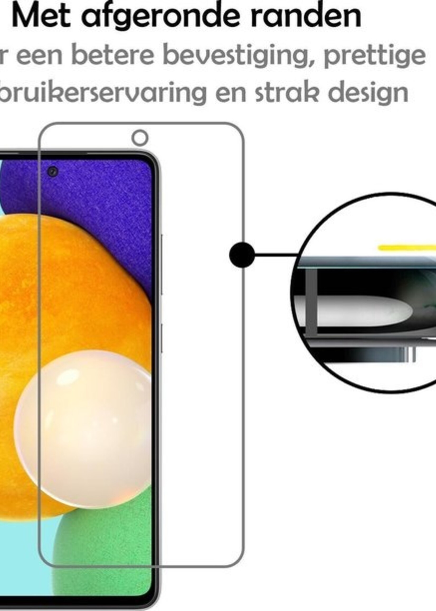 LUQ Hoesje Geschikt voor Samsung A52 5G Hoesje Book Case Hoes Wallet Cover Met 2x Screenprotector - Hoes Geschikt voor Samsung Galaxy A52 5G Hoesje Bookcase Hoes - Paars