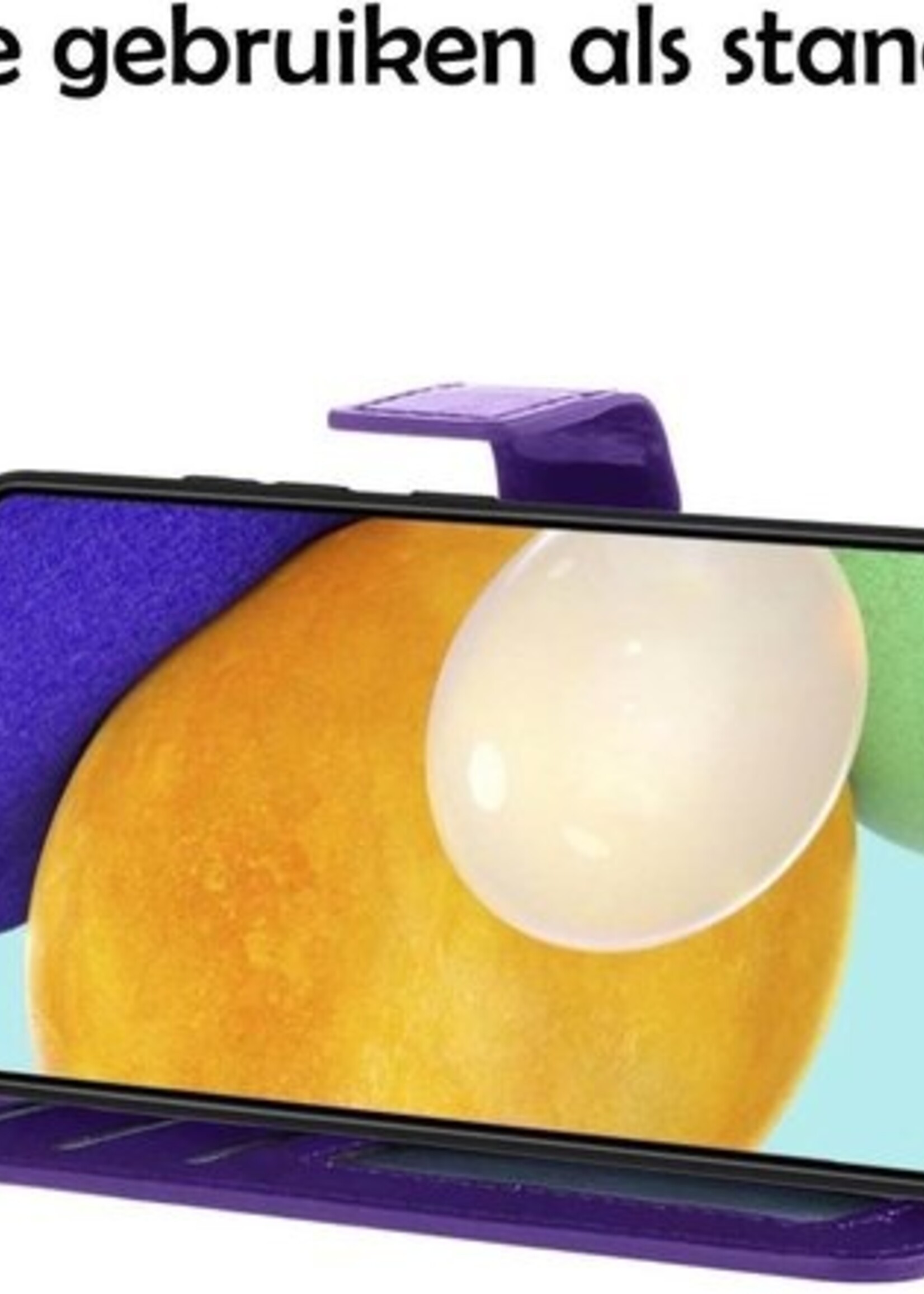 LUQ Hoesje Geschikt voor Samsung A52 5G Hoesje Book Case Hoes Wallet Cover Met 2x Screenprotector - Hoes Geschikt voor Samsung Galaxy A52 5G Hoesje Bookcase Hoes - Paars