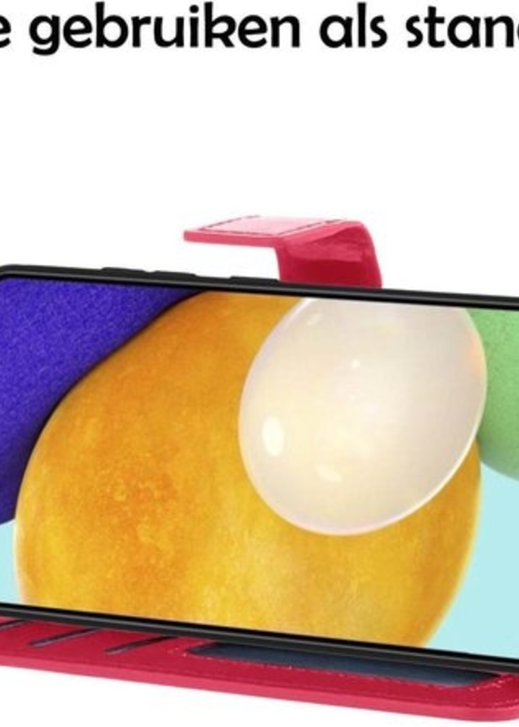 LUQ Hoesje Geschikt voor Samsung A52 5G Hoesje Book Case Hoes Wallet Cover Met 2x Screenprotector - Hoes Geschikt voor Samsung Galaxy A52 5G Hoesje Bookcase Hoes - Donkerroze