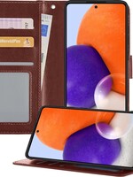 LUQ LUQ Samsung Galaxy A72 Hoesje Bookcase - Bruin