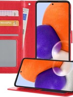 LUQ LUQ Samsung Galaxy A72 Hoesje Bookcase - Rood