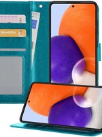 LUQ LUQ Samsung Galaxy A72 Hoesje Bookcase - Turquoise