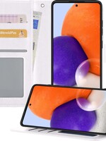 LUQ LUQ Samsung Galaxy A72 Hoesje Bookcase - Wit
