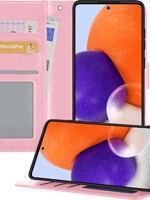 LUQ LUQ Samsung Galaxy A72 Hoesje Bookcase - Lichtroze