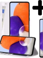 LUQ LUQ Samsung Galaxy A72 Hoesje Bookcase Wit Met 2x Screenprotector