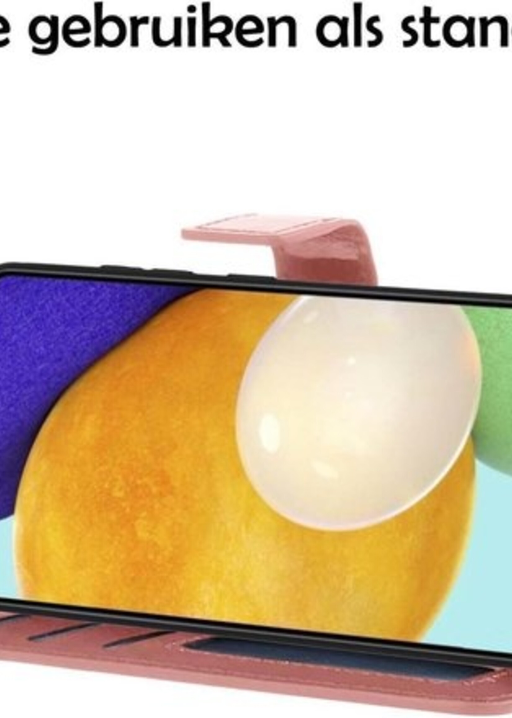 LUQ Hoesje Geschikt voor Samsung A52 5G Hoesje Book Case Hoes Wallet Cover - Hoes Geschikt voor Samsung Galaxy A52 5G Hoesje Bookcase Hoes - Rosé goud