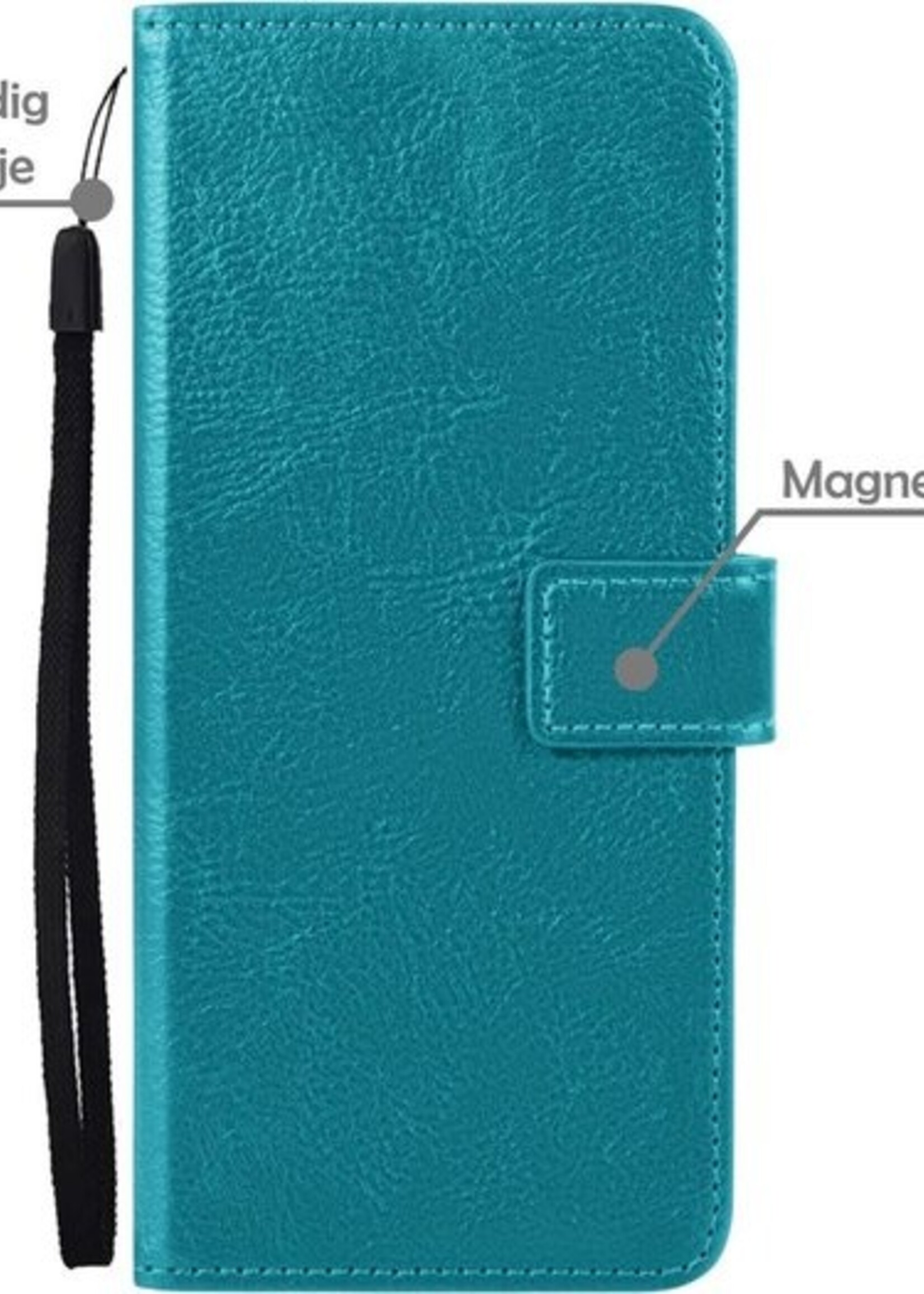 LUQ Hoesje Geschikt voor Samsung A32 5G Hoesje Book Case Hoes Wallet Cover - Hoes Geschikt voor Samsung Galaxy A32 5G Hoesje Bookcase Hoes - Turquoise