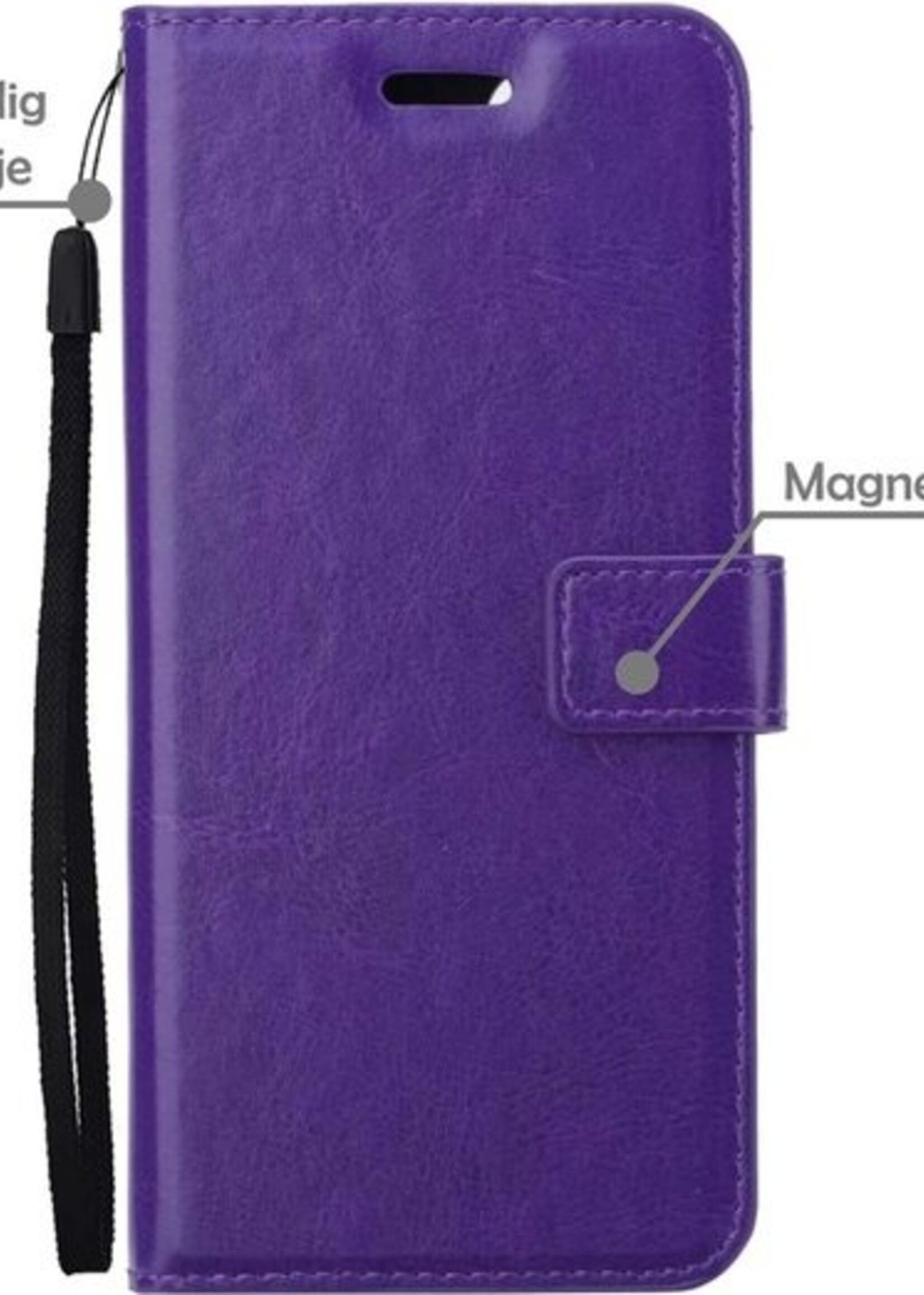 LUQ Hoesje Geschikt voor Samsung A32 5G Hoesje Book Case Hoes Wallet Cover - Hoes Geschikt voor Samsung Galaxy A32 5G Hoesje Bookcase Hoes - Paars