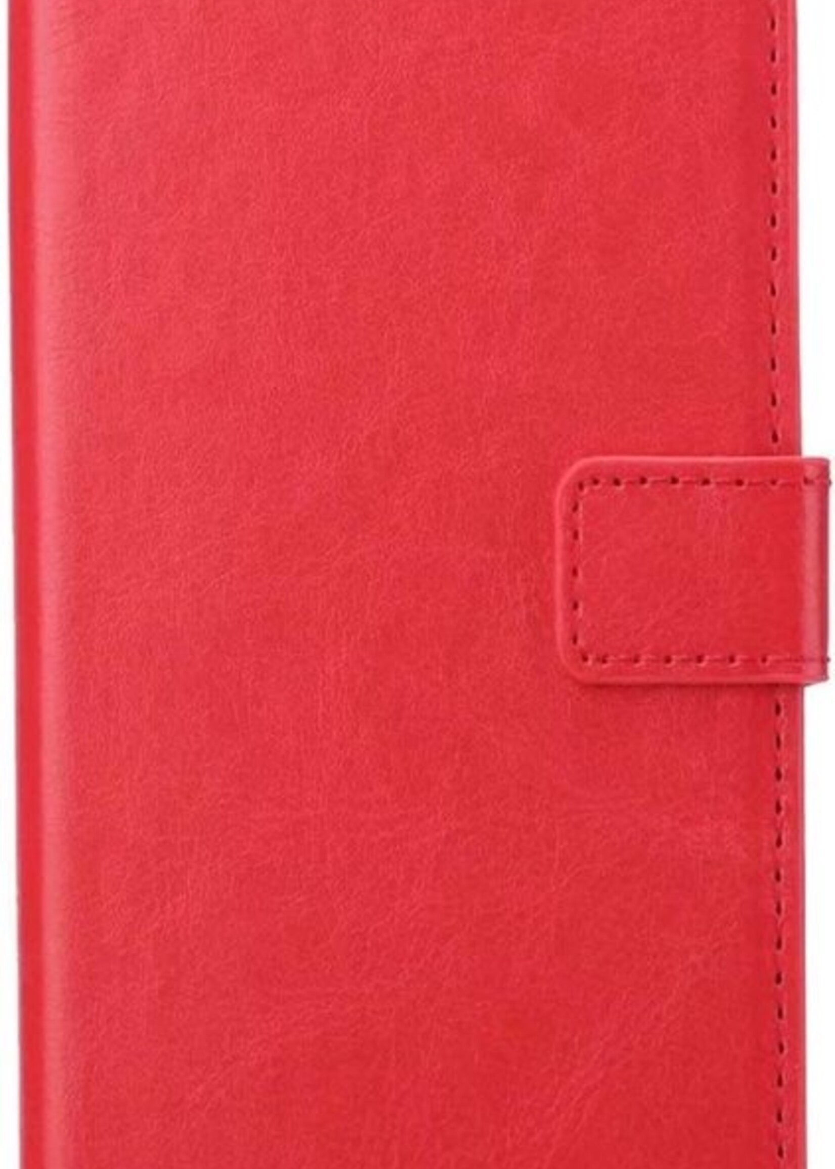 LUQ Hoesje Geschikt voor Samsung A32 5G Hoesje Book Case Hoes Wallet Cover Met 2x Screenprotector - Hoes Geschikt voor Samsung Galaxy A32 5G Hoesje Bookcase Hoes - Rood