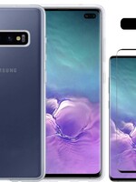LUQ LUQ Samsung Galaxy S10 hoesje siliconen transparant + screenprotector