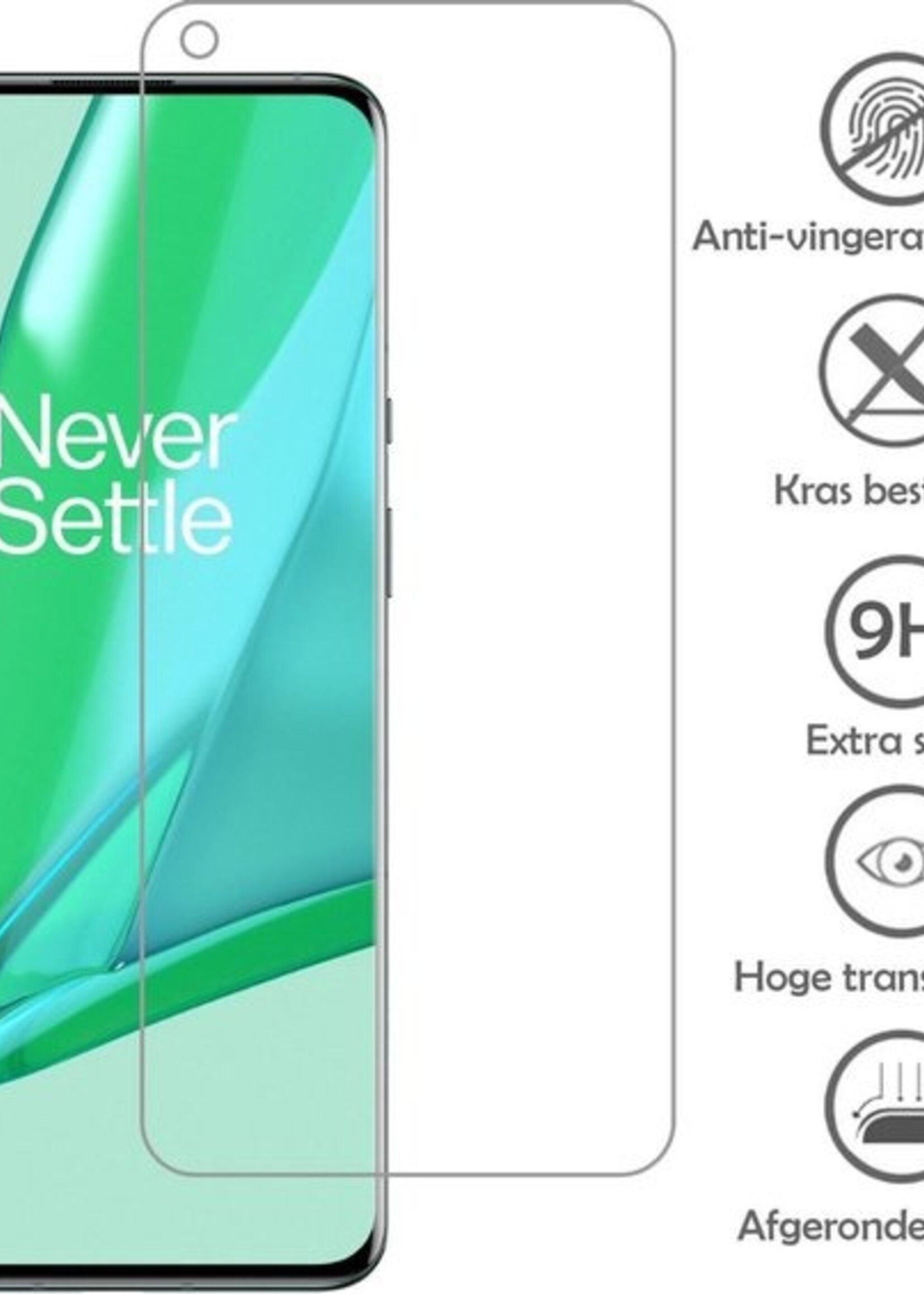 LUQ Screenprotector Geschikt voor OnePlus 9 Screenprotector Beschermglas Gehard Glas - Screenprotector Geschikt voor OnePlus 9 Screenprotector Glas - 3 Stuks