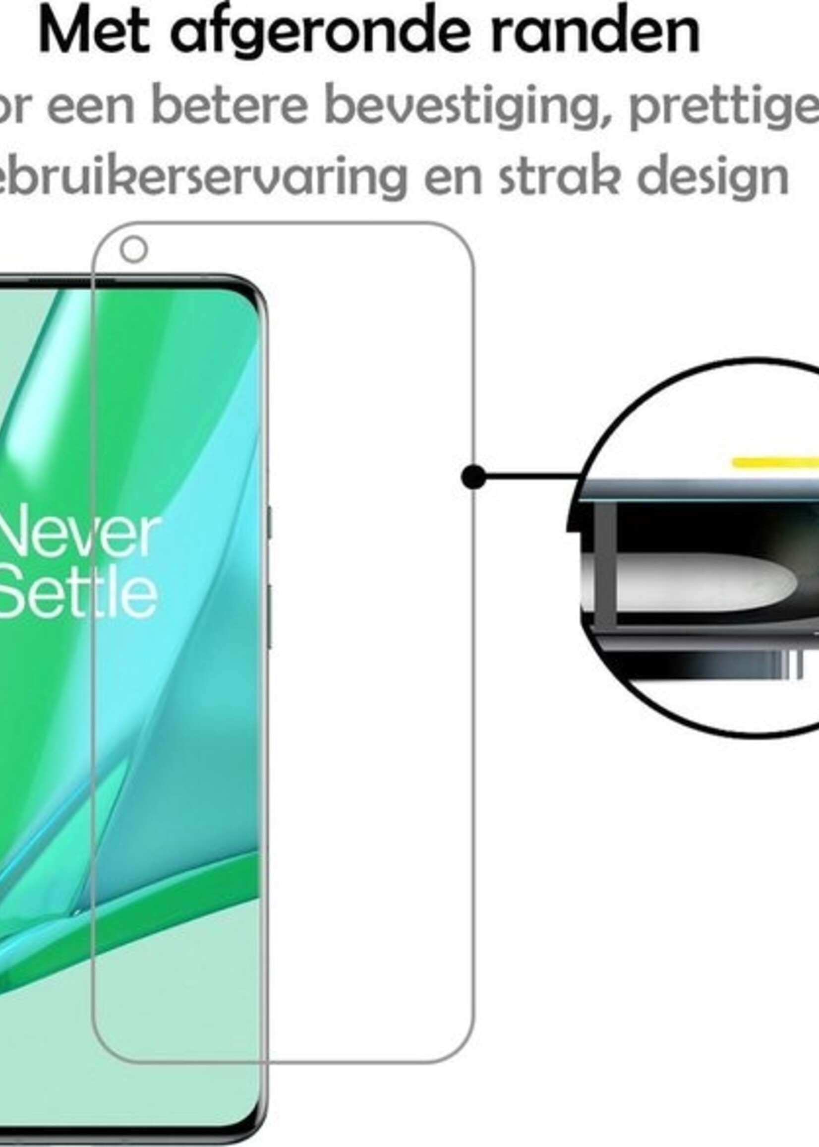 LUQ Screenprotector Geschikt voor OnePlus 9 Screenprotector Beschermglas Gehard Glas - Screenprotector Geschikt voor OnePlus 9 Screenprotector Glas - 3 Stuks