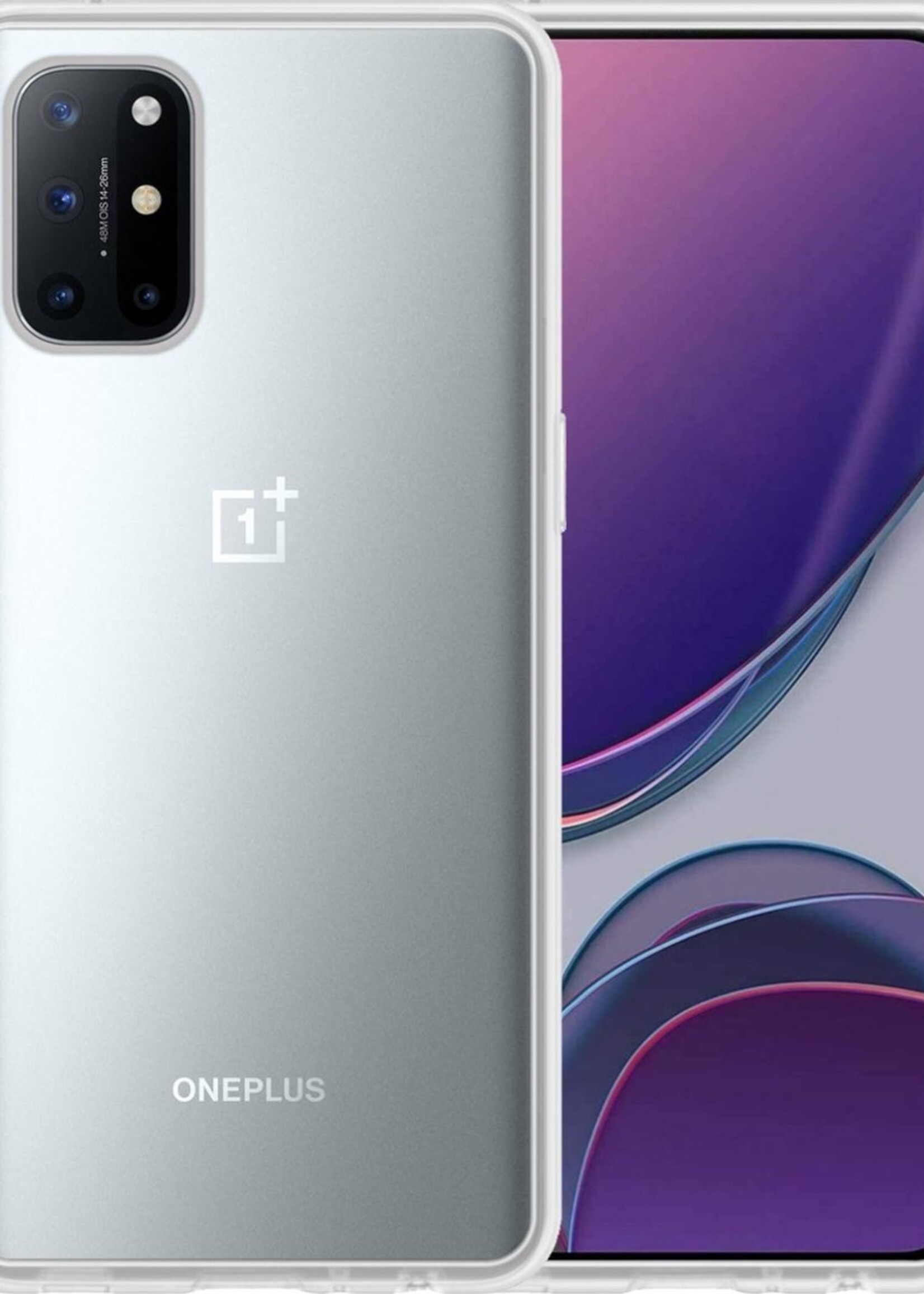 LUQ Hoesje Geschikt voor OnePlus 8T Hoesje Siliconen Case - Hoes Geschikt voor OnePlus 8T Hoes Siliconen - Transparant