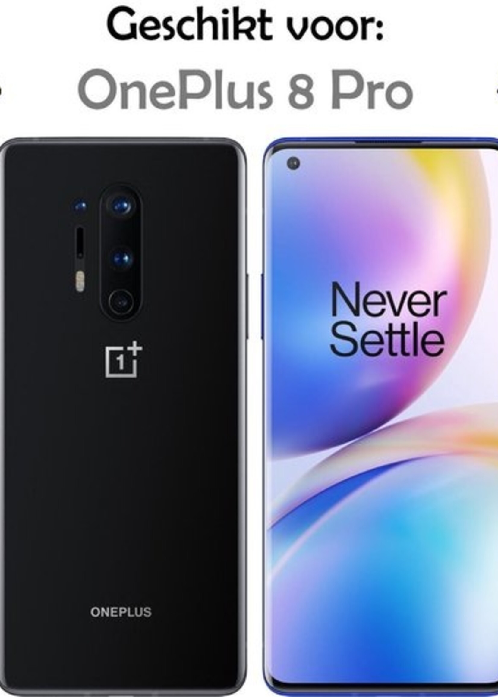 LUQ Hoesje Geschikt voor OnePlus 8 Pro Hoesje Siliconen Case - Hoes Geschikt voor OnePlus 8 Pro Hoes Siliconen - Transparant