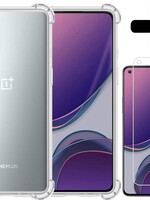 LUQ LUQ Samsung Galaxy OnePlus 8T hoesje shock proof + screenprotector