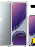 LUQ LUQ Samsung Galaxy OnePlus 8T hoesje shock proof + 2x screenprotector