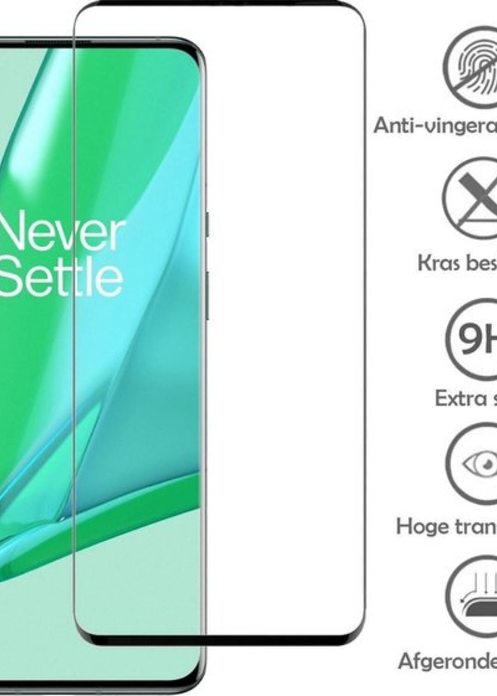 LUQ Screenprotector Geschikt voor OnePlus 9 Pro Screenprotector Glas Full Cover - Screenprotector Geschikt voor OnePlus 9 Pro Screenprotector Full Cover - 2 Stuks