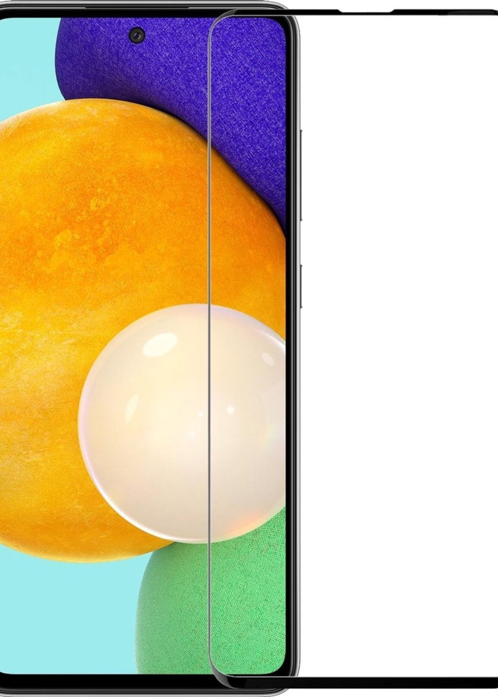 LUQ Screenprotector Geschikt voor Samsung A52 Screenprotector Glas Full Cover - Screenprotector Geschikt voor Samsung Galaxy A52 Screenprotector Full Cover