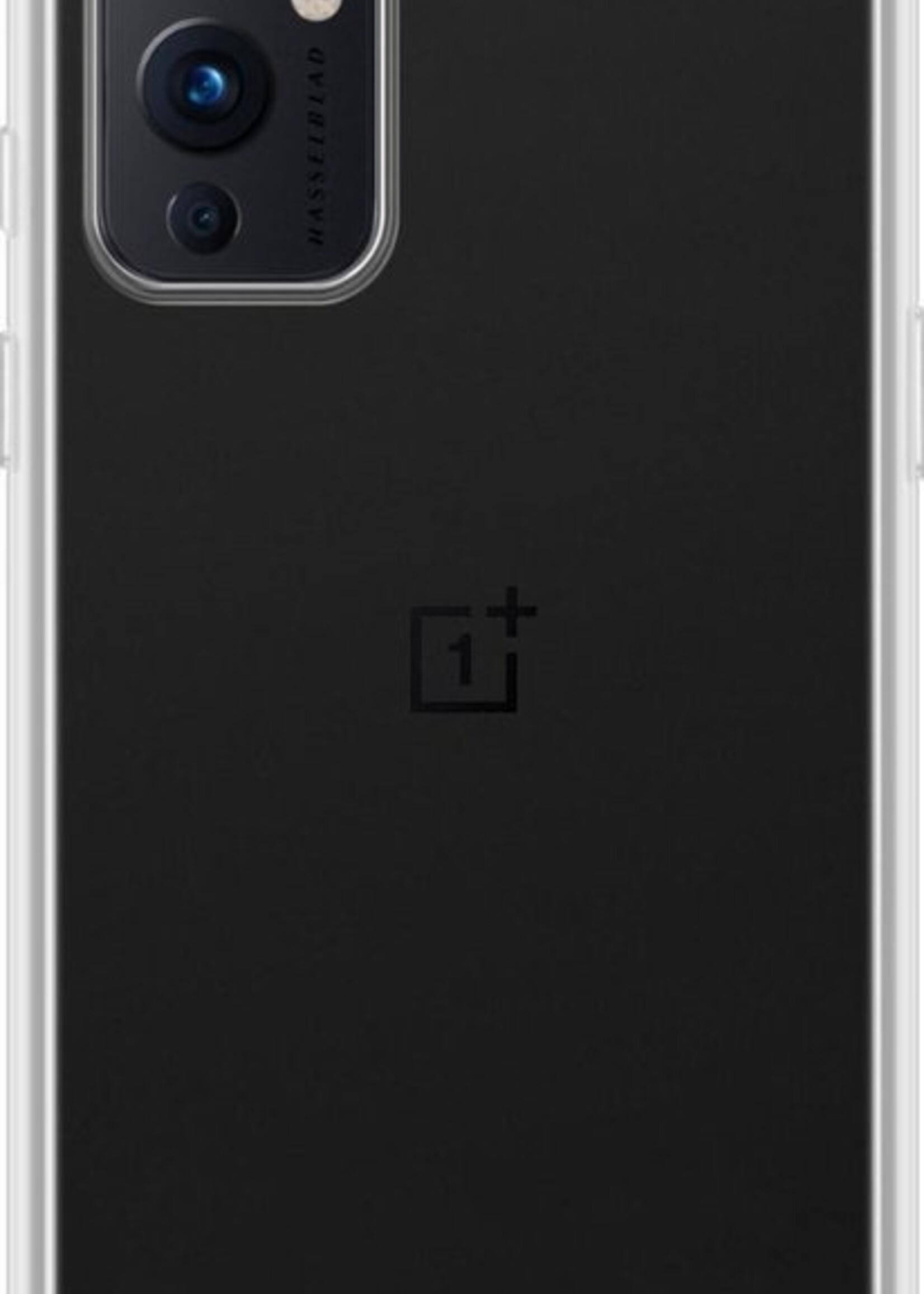 LUQ Hoesje Geschikt voor OnePlus 9 Hoesje Siliconen Case Met Screenprotector - Hoes Geschikt voor OnePlus 9 Hoes Siliconen - Transparant