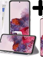 LUQ LUQ Samsung Galaxy S20 Hoesje Bookcase Wit Met 2x Screenprotector