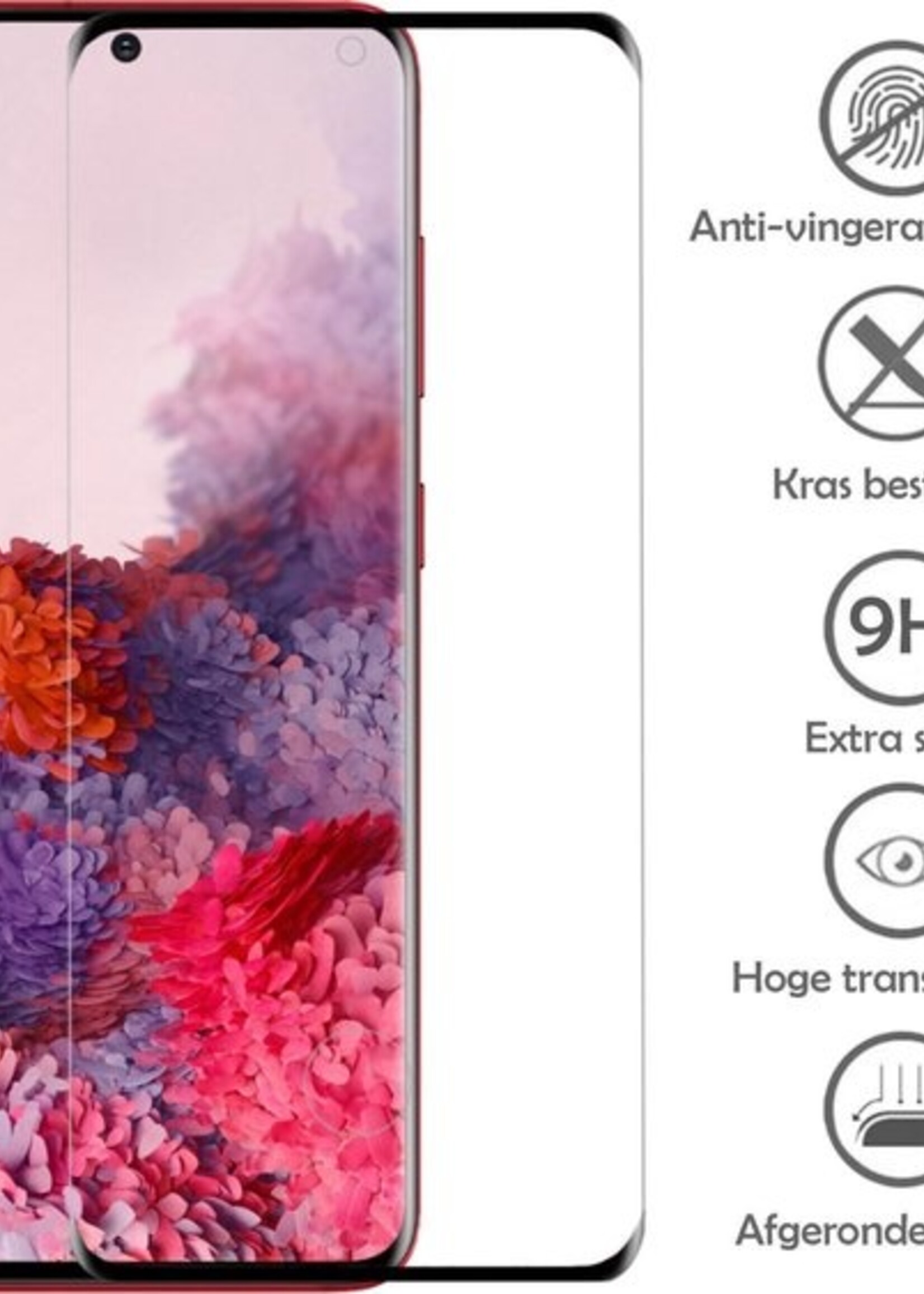 LUQ Hoesje Geschikt voor Samsung S20 Plus Hoesje Book Case Hoes Wallet Cover Met 2x Screenprotector - Hoes Geschikt voor Samsung Galaxy S20 Plus Hoesje Bookcase Hoes - Lichtroze