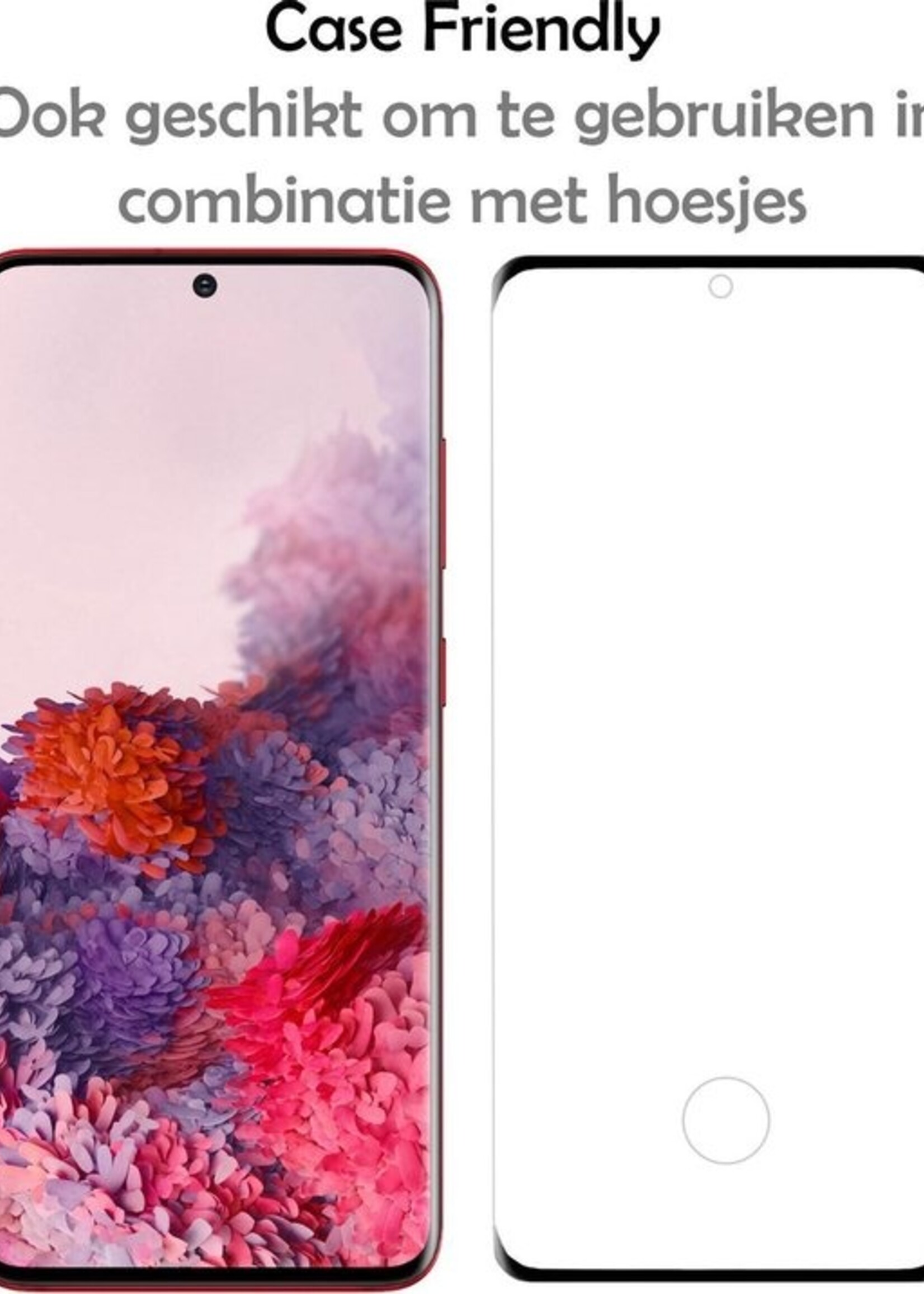 LUQ Hoesje Geschikt voor Samsung S20 Plus Hoesje Book Case Hoes Wallet Cover Met 2x Screenprotector - Hoes Geschikt voor Samsung Galaxy S20 Plus Hoesje Bookcase Hoes - Paars