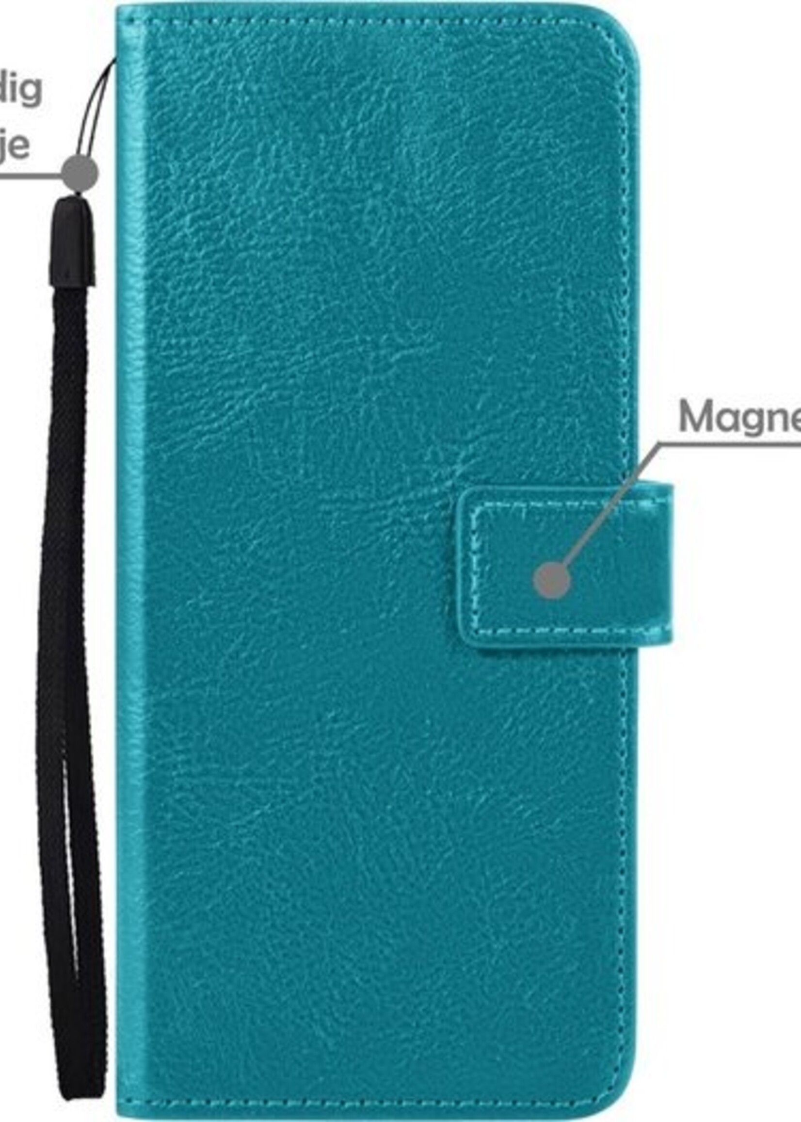 LUQ Hoesje Geschikt voor Samsung S20 Ultra Hoesje Book Case Hoes Wallet Cover Met 2x Screenprotector - Hoes Geschikt voor Samsung Galaxy S20 Ultra Hoesje Bookcase Hoes - Turquoise
