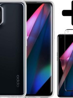 LUQ LUQ Oppo Find X3 Pro hoesje siliconen transparant + screenprotector
