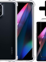 LUQ LUQ Oppo Find X3 Pro hoesje shock proof + screenprotector