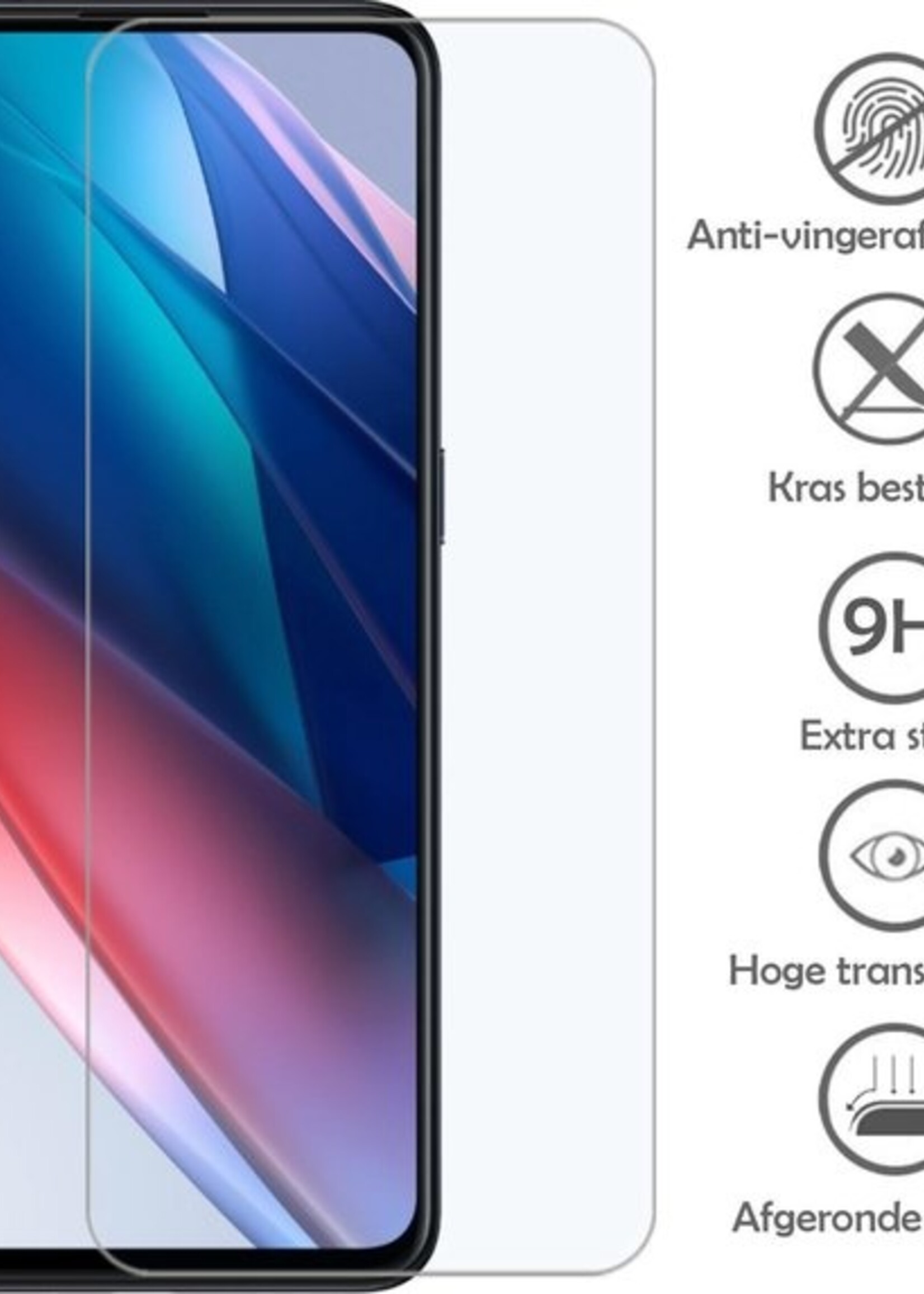 LUQ Screenprotector Geschikt voor OPPO Find X3 Lite Screenprotector Beschermglas Gehard Glas - Screenprotector Geschikt voor OPPO X3 Lite Screenprotector Glas - 2 Stuks