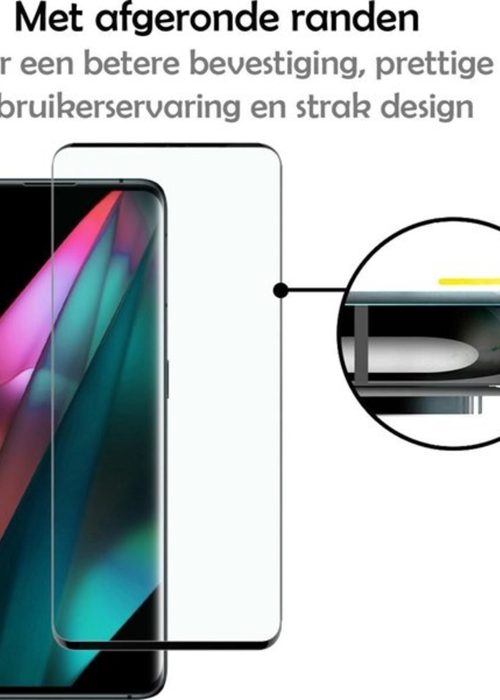 LUQ Screenprotector Geschikt voor OPPO Find X3 Neo Screenprotector Beschermglas Gehard Glas - Screenprotector Geschikt voor OPPO X3 Neo Screenprotector Glas - 3 Stuks